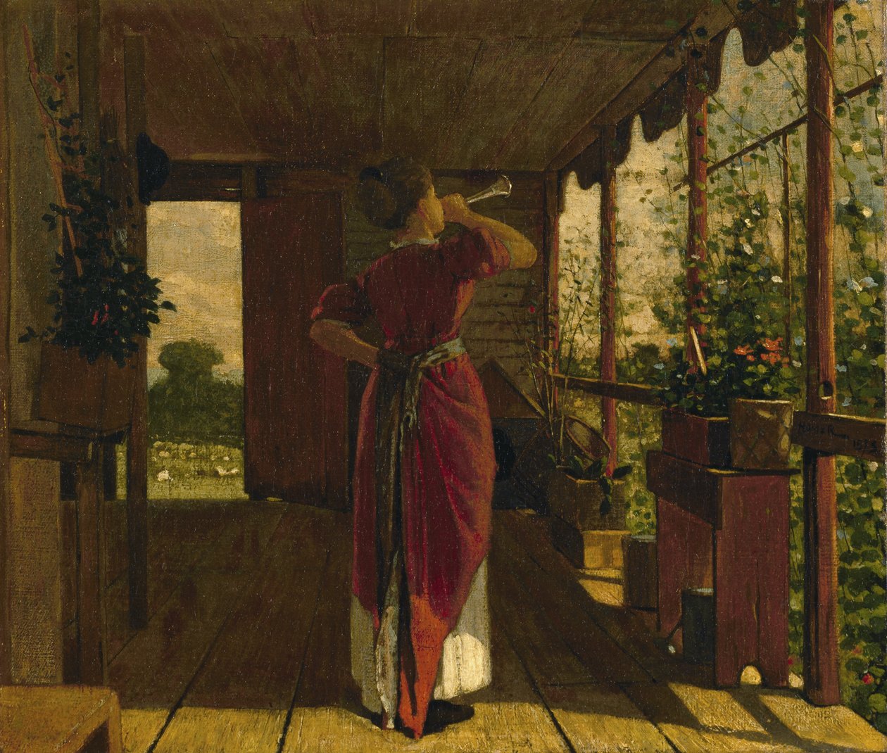 The Dinner Horn, 1873  av Winslow Homer