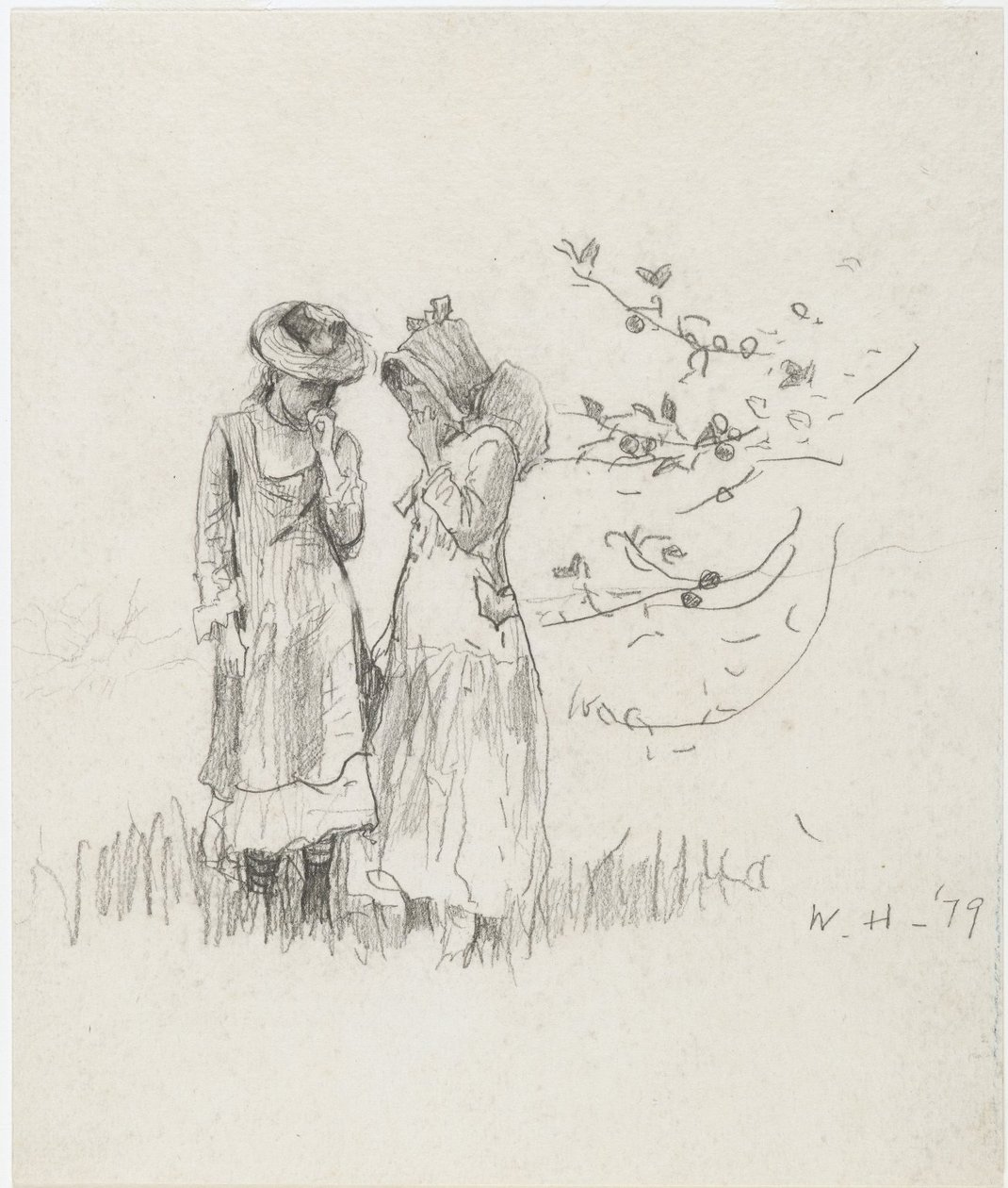 Two Girls in Field av Winslow Homer