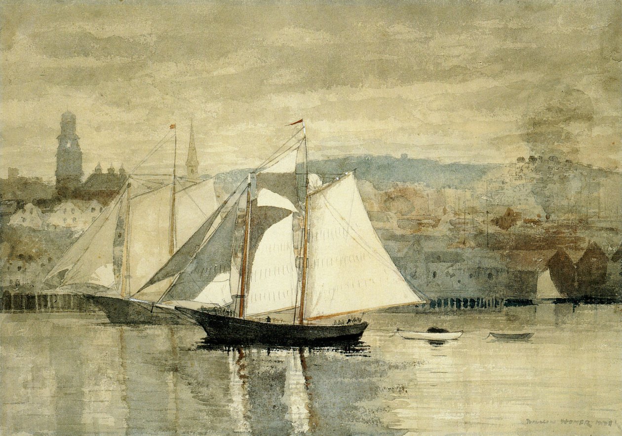 Two Sailboats av Winslow Homer