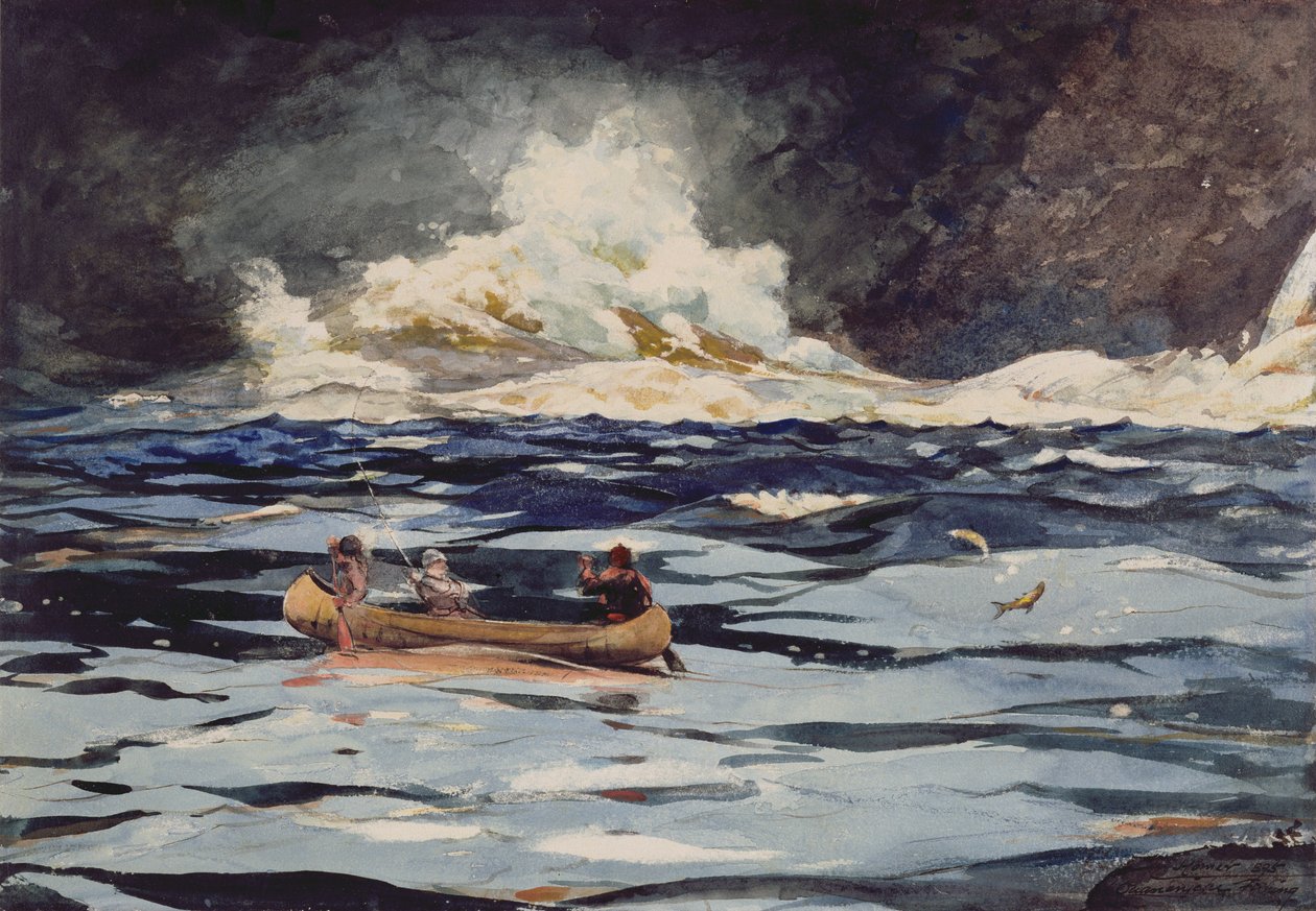 Under the Falls, the Grand Discharge, 1895 (wc på papper) av Winslow Homer
