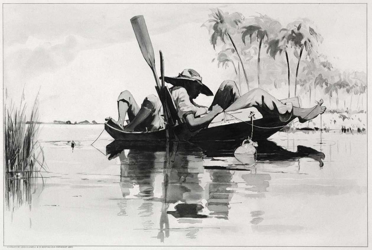 Ett fiskeparti, 1890. av Winslow Homer