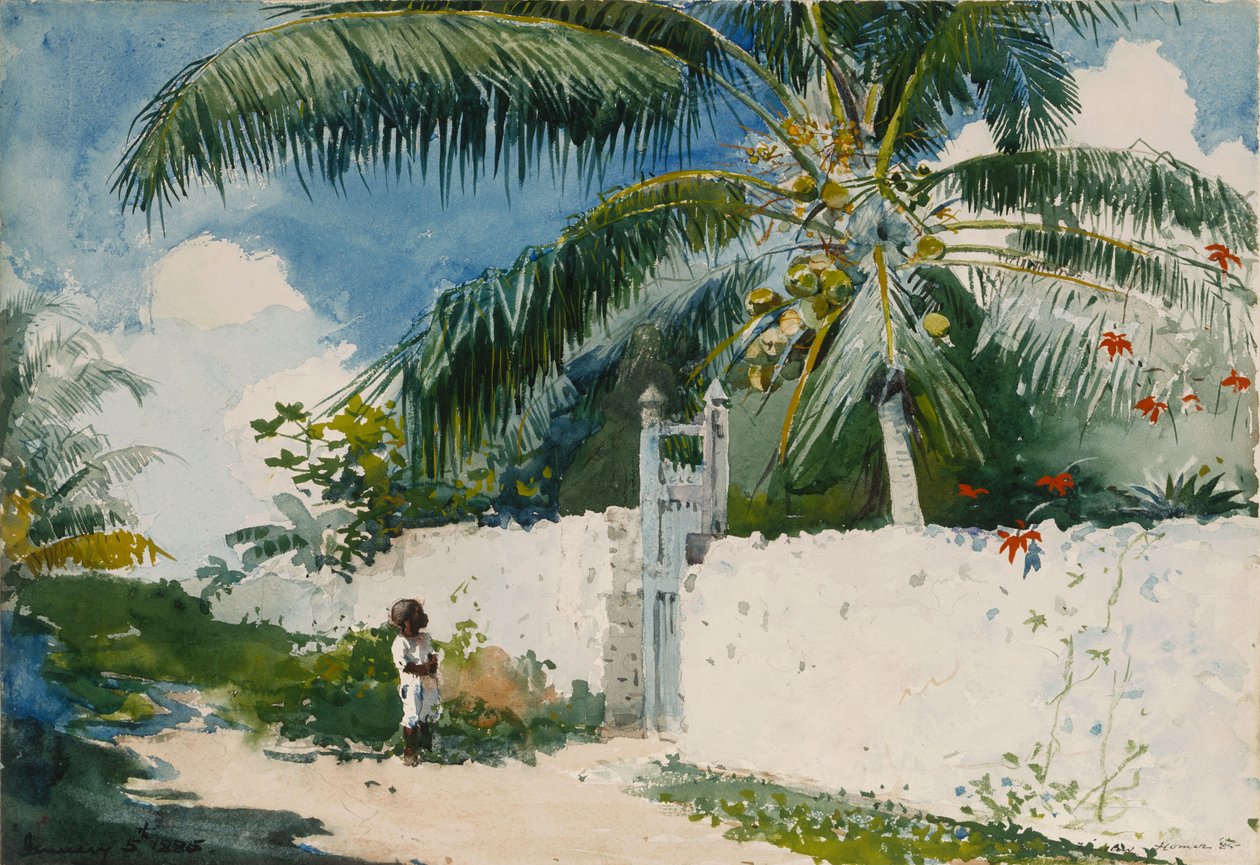En trädgård i Nassau av Winslow Homer