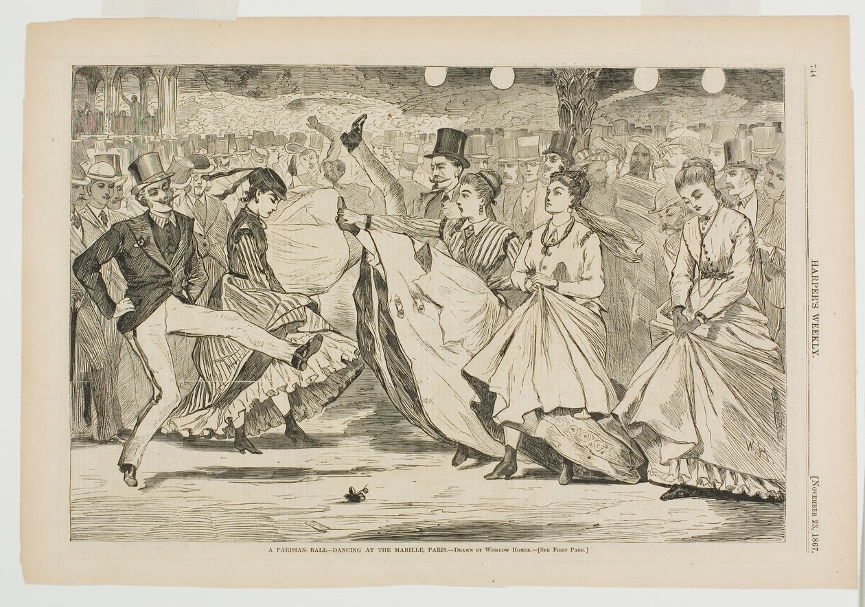 En parisisk bal som dansar på Mabille, Paris av Winslow Homer
