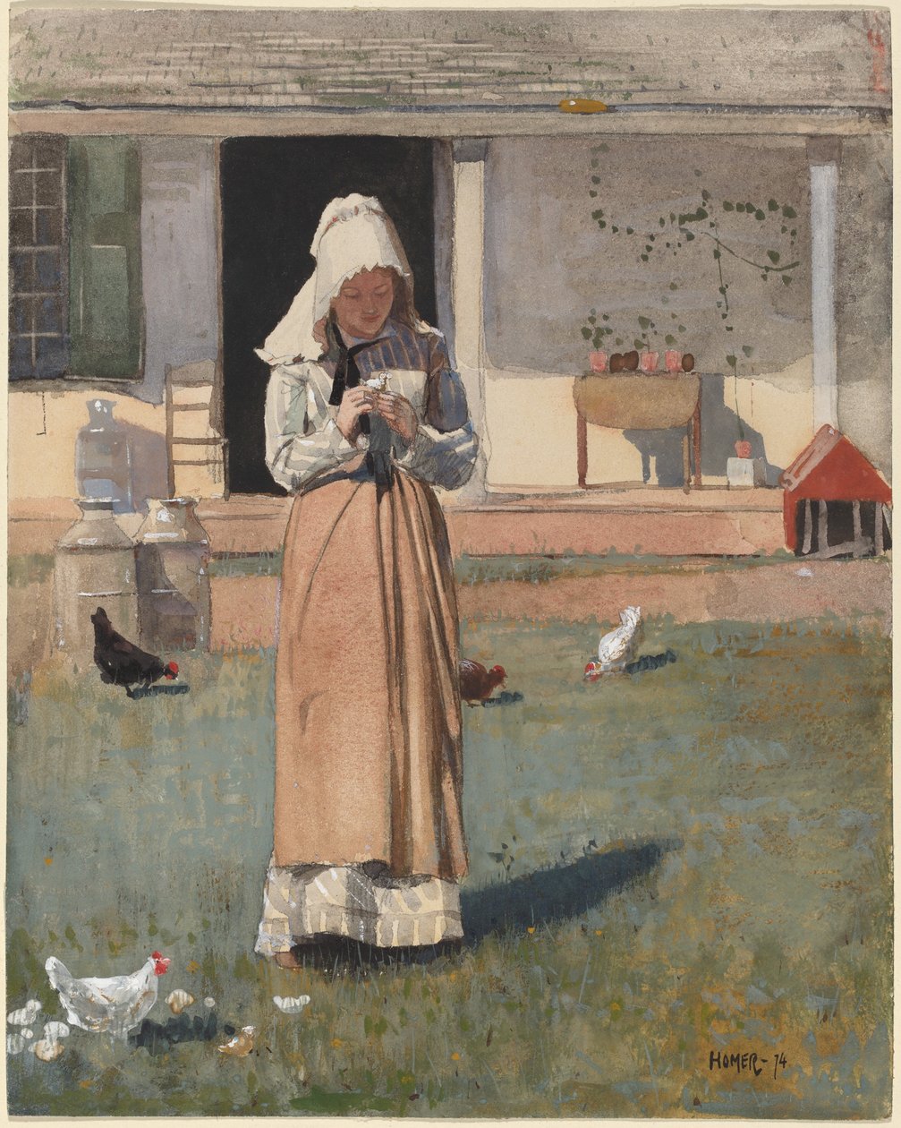 En sjuk kyckling av Winslow Homer