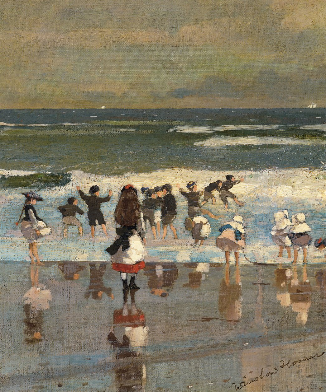 Strandscen av Winslow Homer