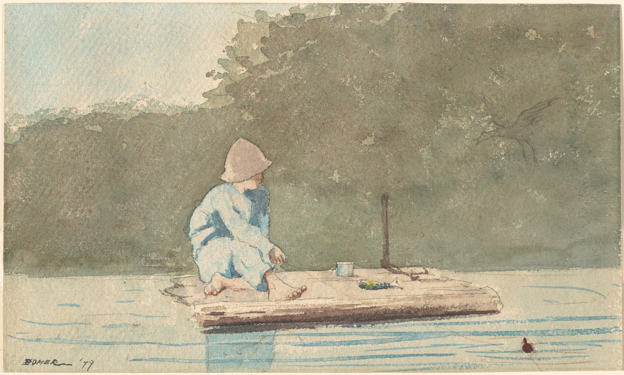 Pojke på en flotte av Winslow Homer