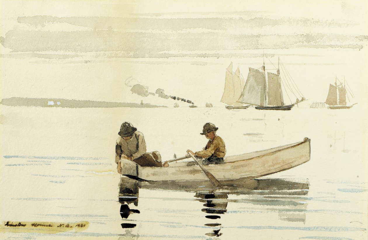 Boys Fishing, Gloucester Harbor, 1880 av Winslow Homer