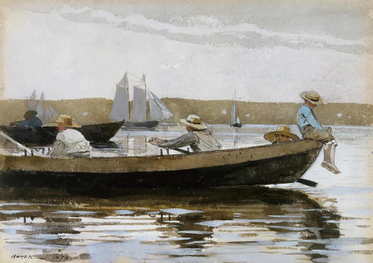 Pojkar i en Dory av Winslow Homer