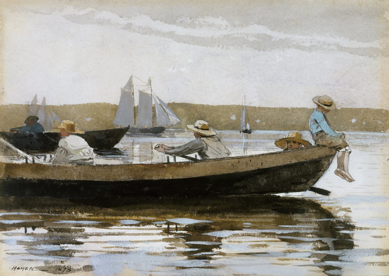 Pojkar i en dory, 1873. av Winslow Homer