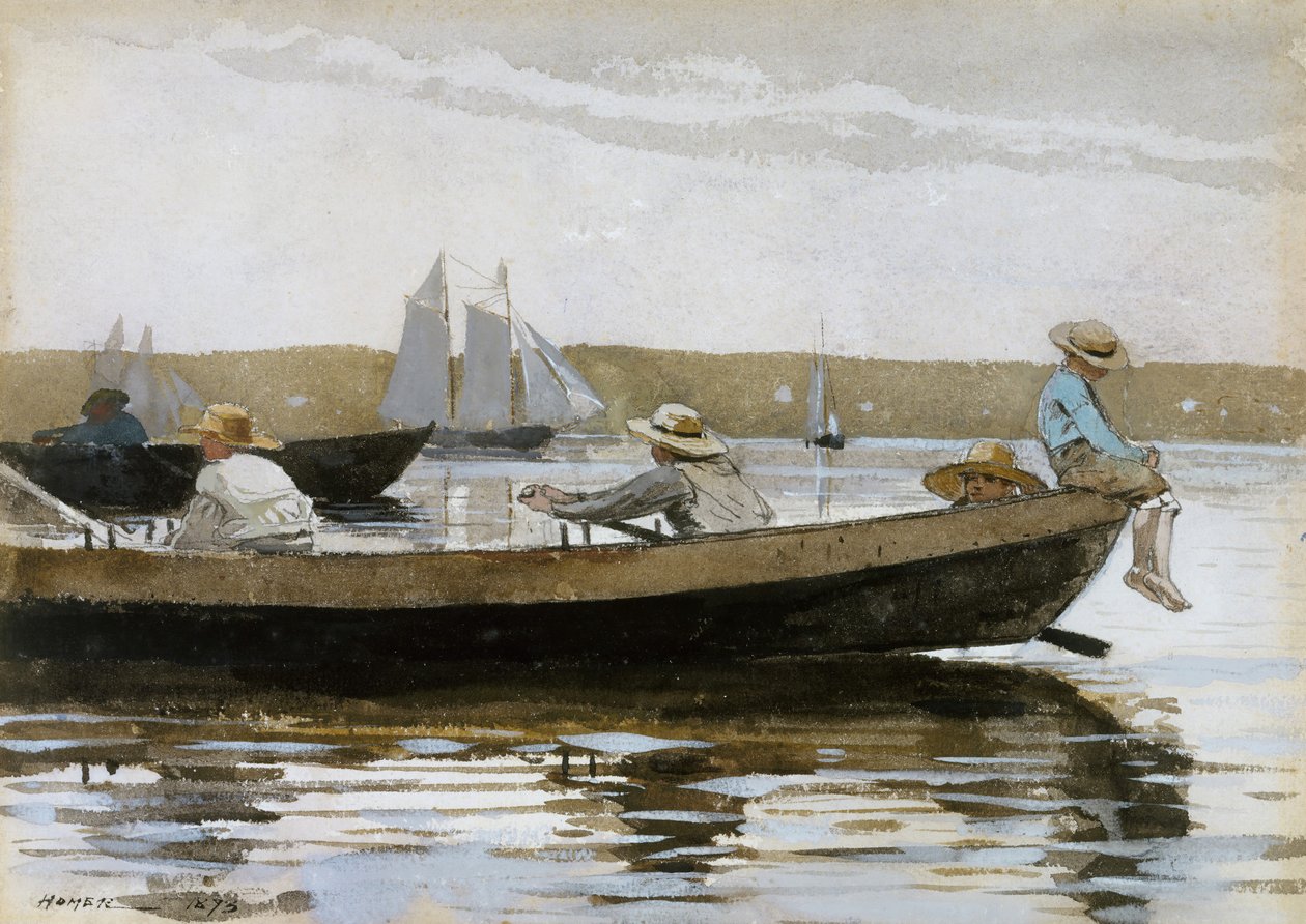 Pojkar i en dory, 1873. av Winslow Homer