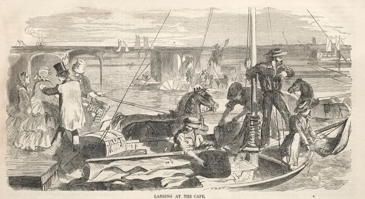 Skisser från lägermötet:  Landning vid udden av Winslow Homer