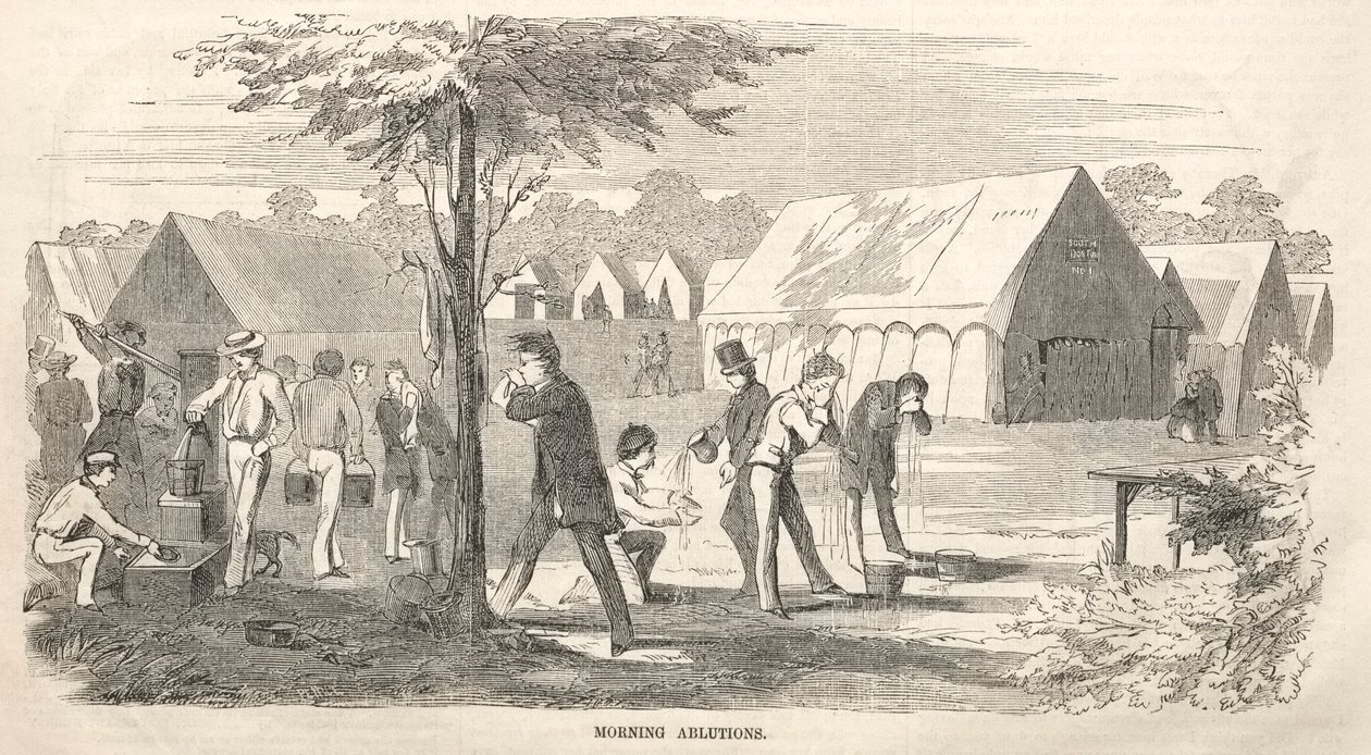 Camp Meeting Sketches: Morning Ablutions, 1858. av Winslow Homer