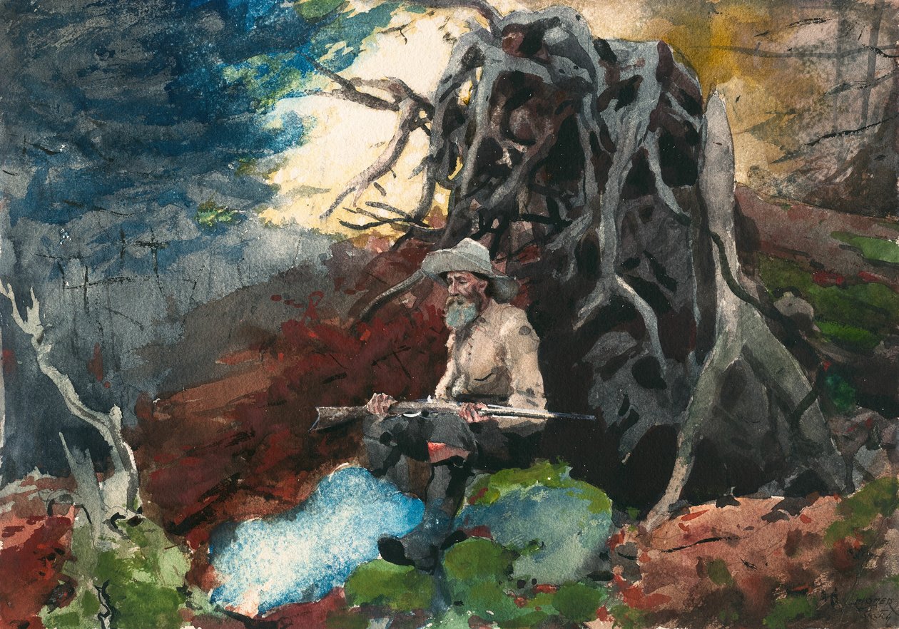 Lägereld, Adirondacks av Winslow Homer
