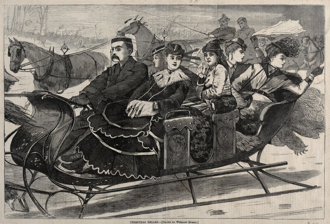 Christmas Belles, 1869. av Winslow Homer