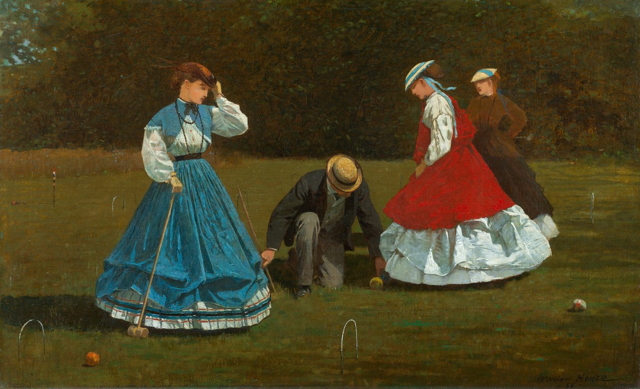 Krockettscen, 1866. av Winslow Homer