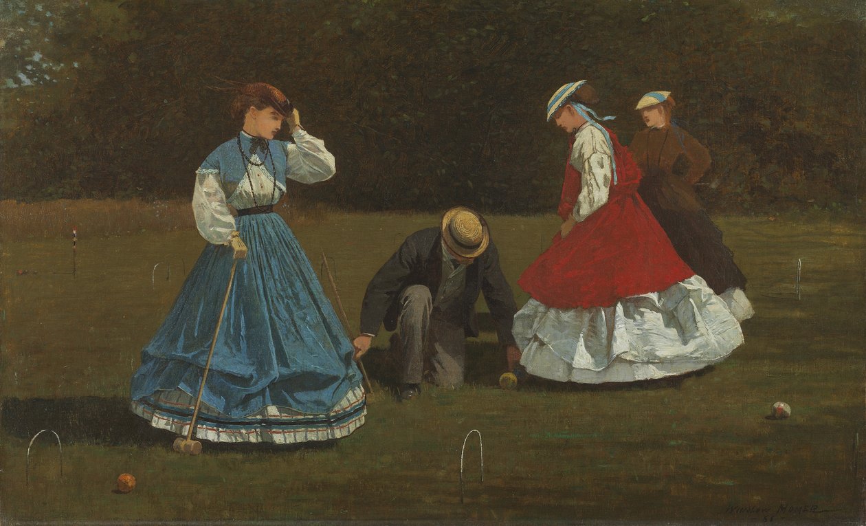 Krockettscen, 1866 av Winslow Homer