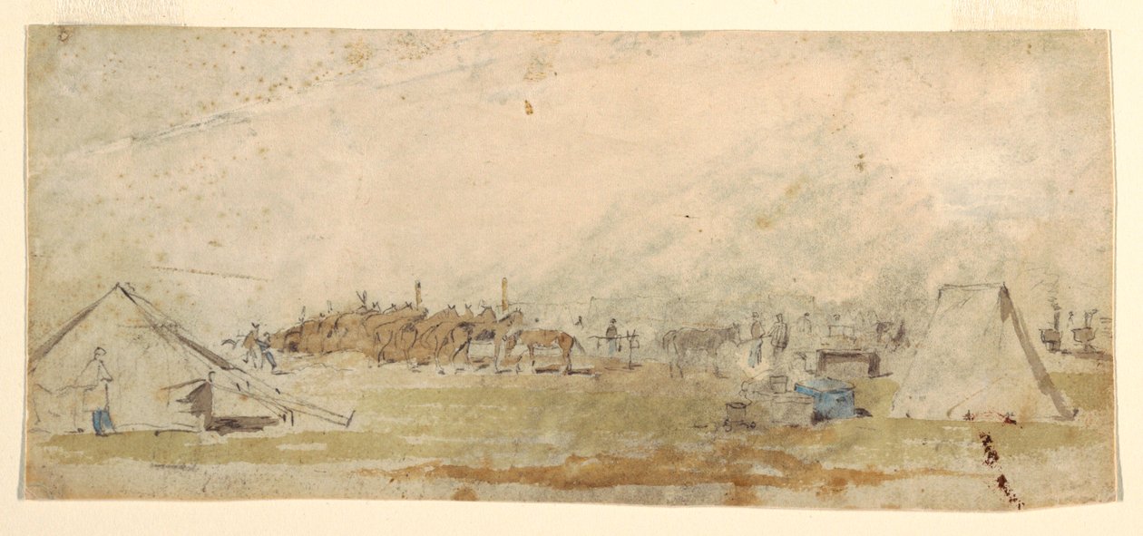 Teckning, arméns läger, 1862 av Winslow Homer