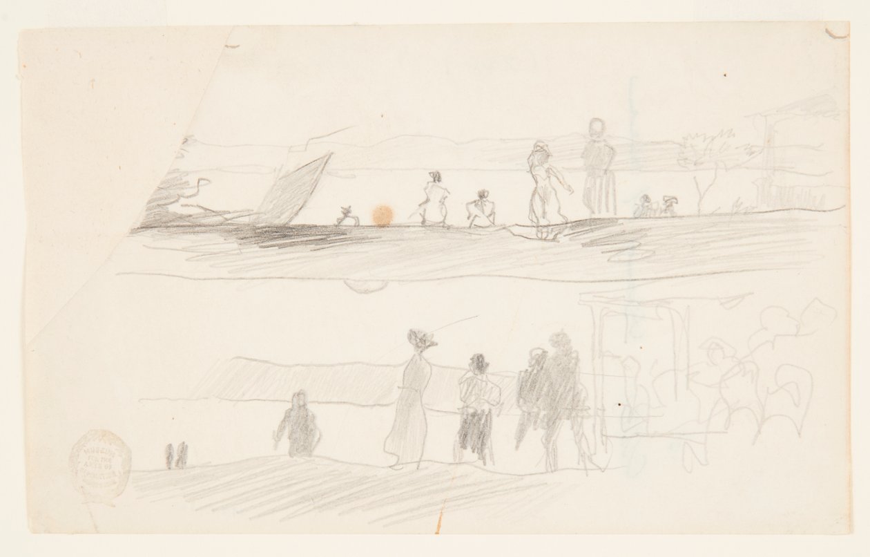 Figurer som tittar mot en bukt av Winslow Homer