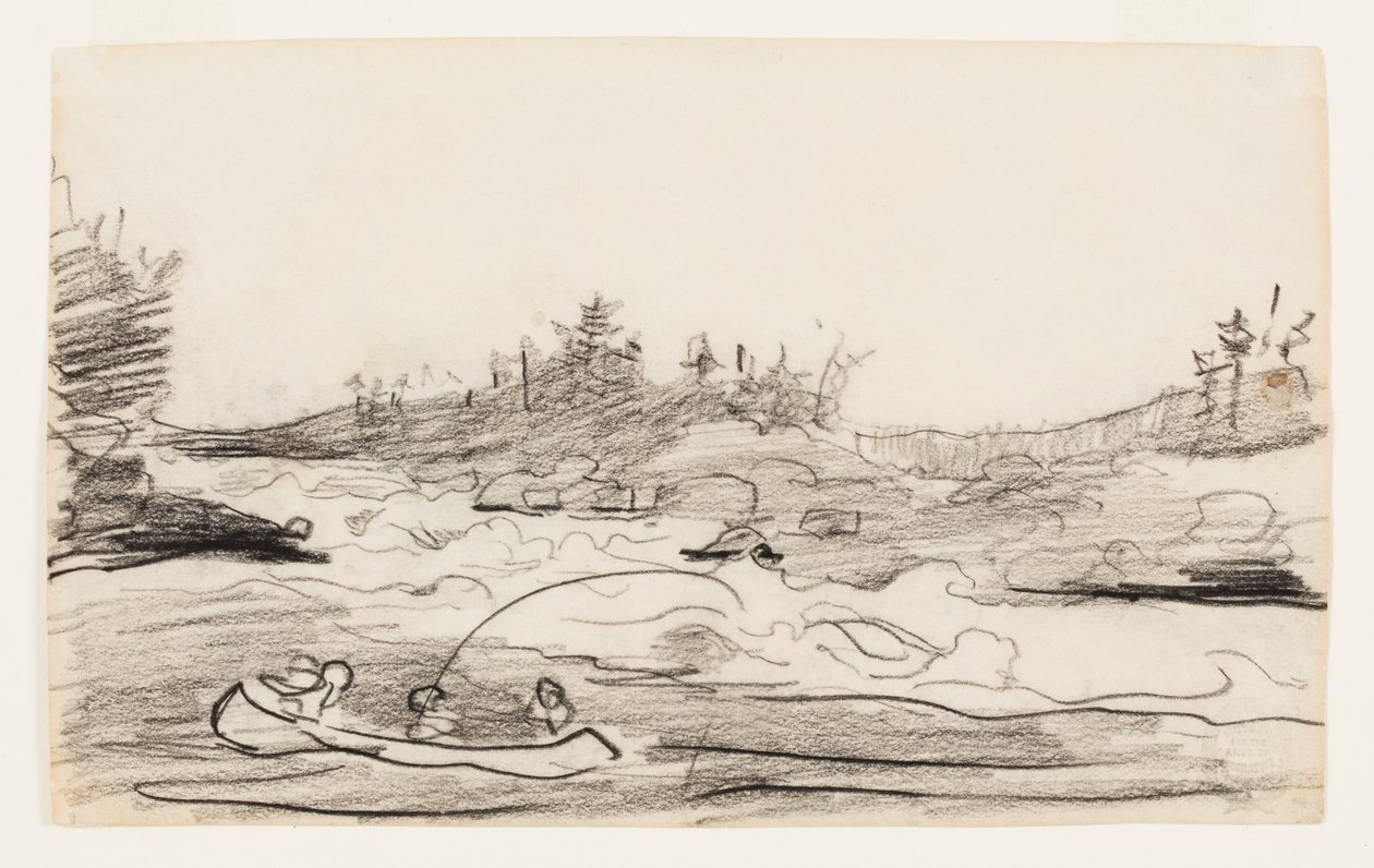 Fiskare i forsen av Winslow Homer