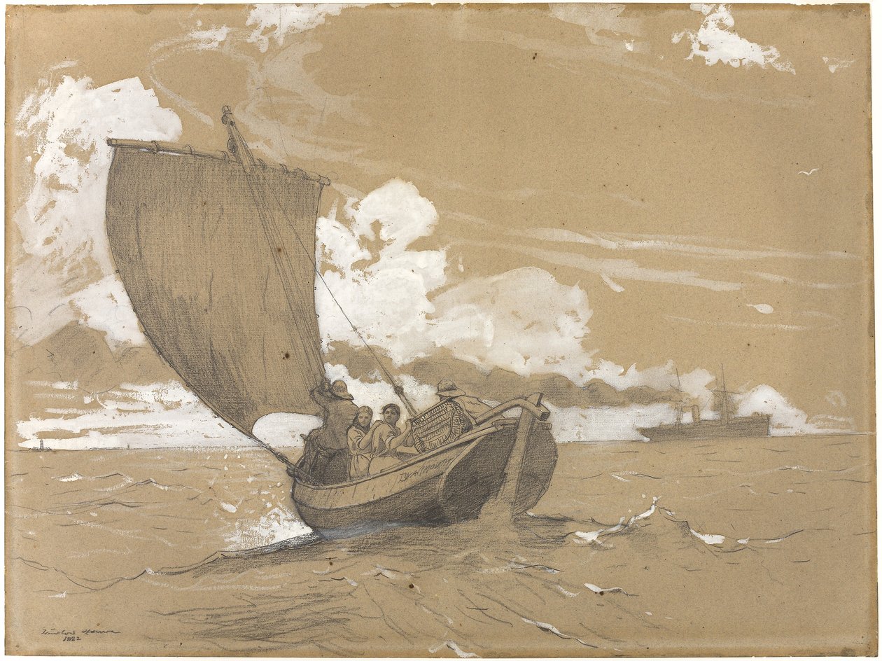 Fiske utanför Scarborough av Winslow Homer