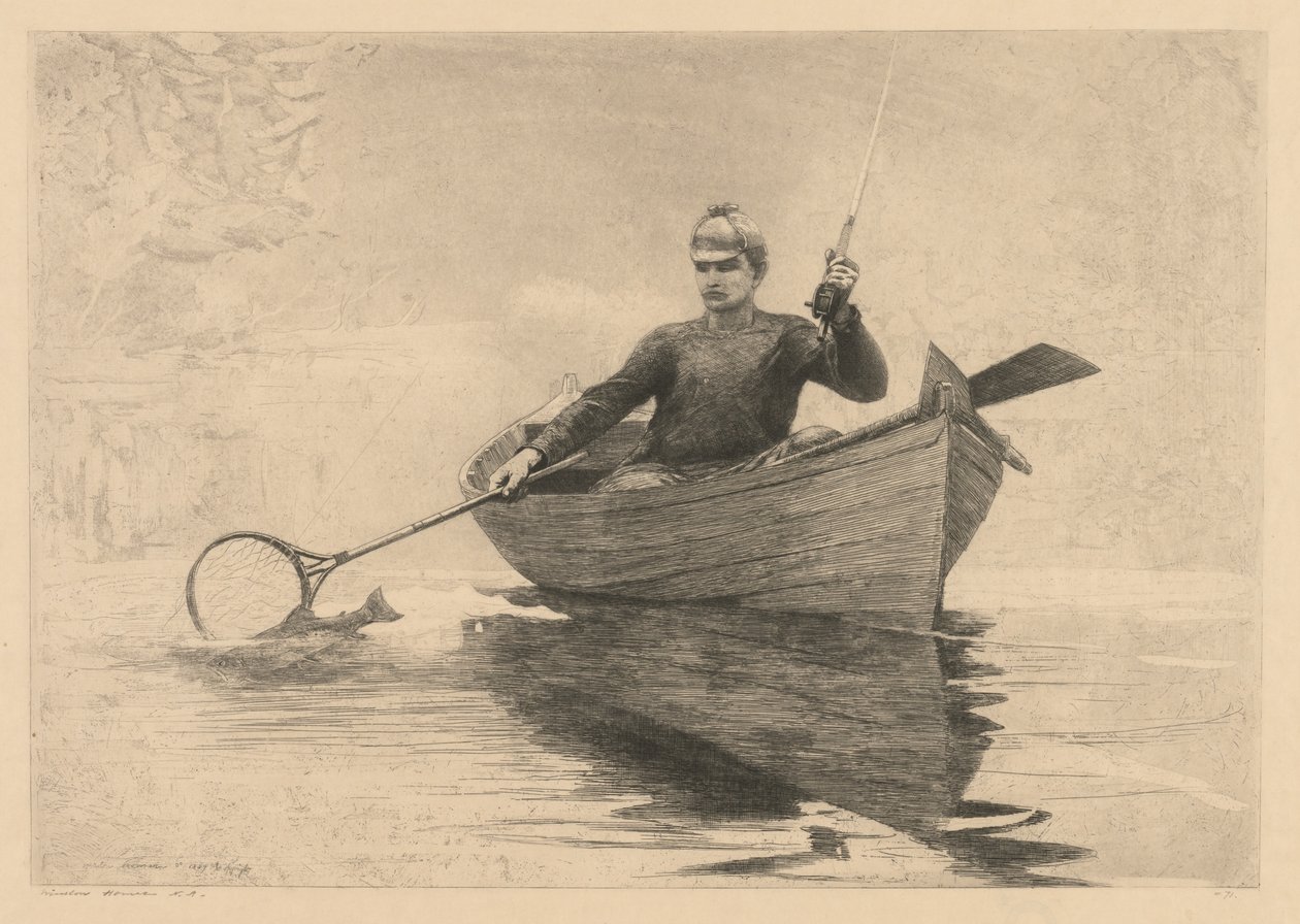 Flugfiske, 1889. av Winslow Homer