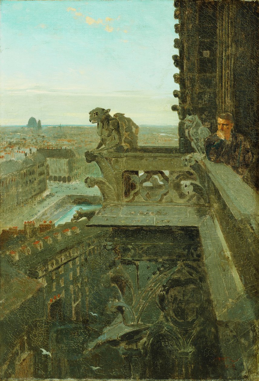 Gargoyler vid Notre Dame, 1867 av Winslow Homer