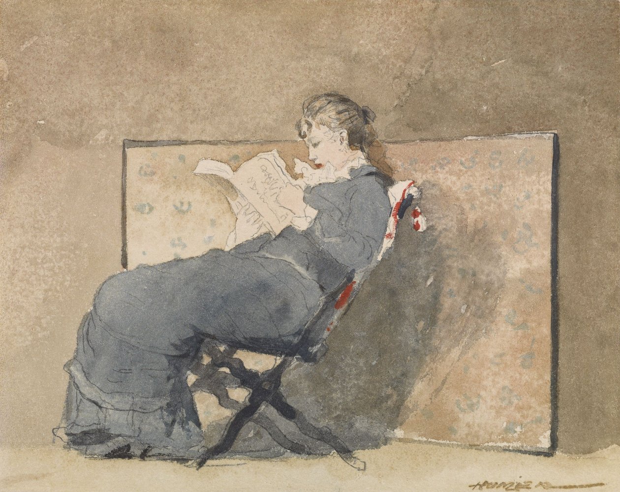 Flickor som läser av Winslow Homer