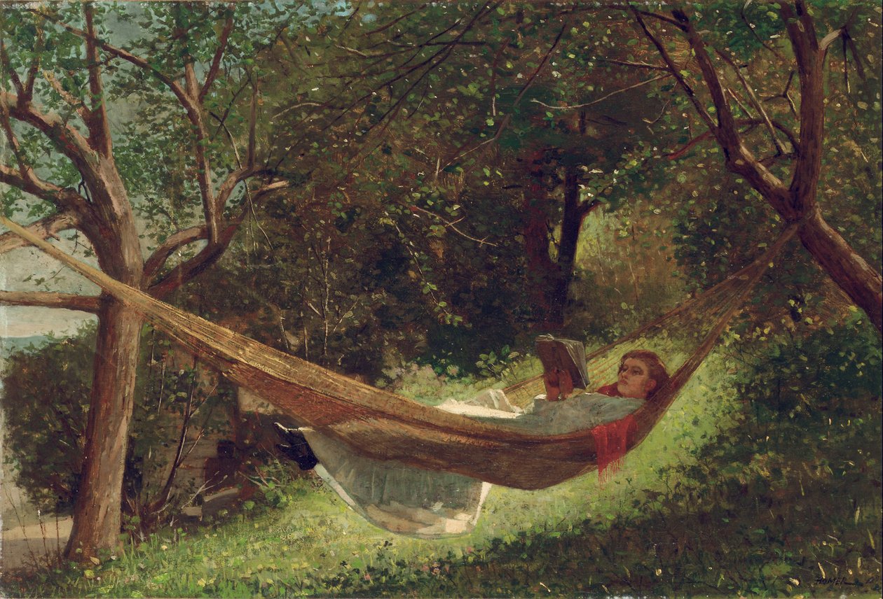 Flicka i hängmattan, 1873 av Winslow Homer