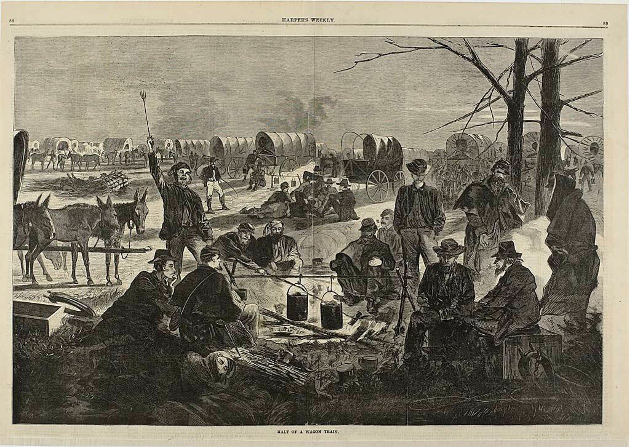 Halt för ett vagntåg av Winslow Homer