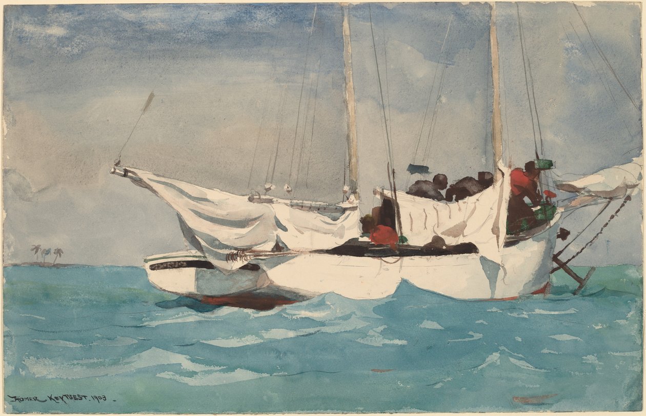 Key West, bärande ankare av Winslow Homer