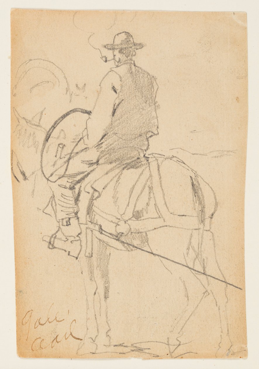 Man som rider på en häst av Winslow Homer