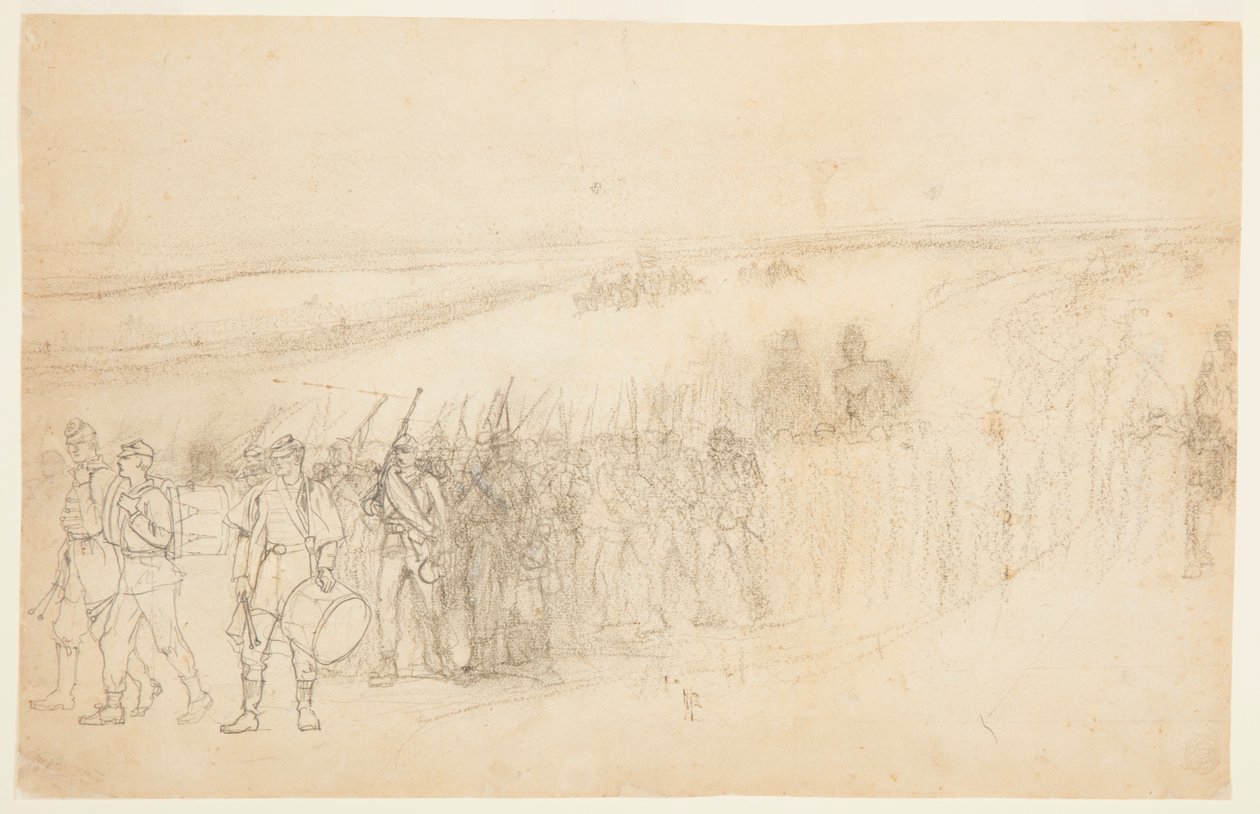 Marscherande infanterikolonn av Winslow Homer