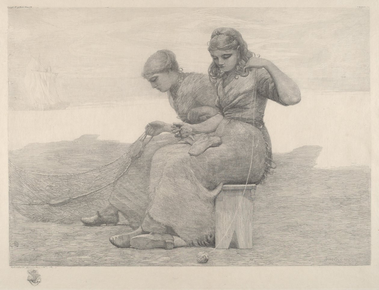 Laga nät av Winslow Homer