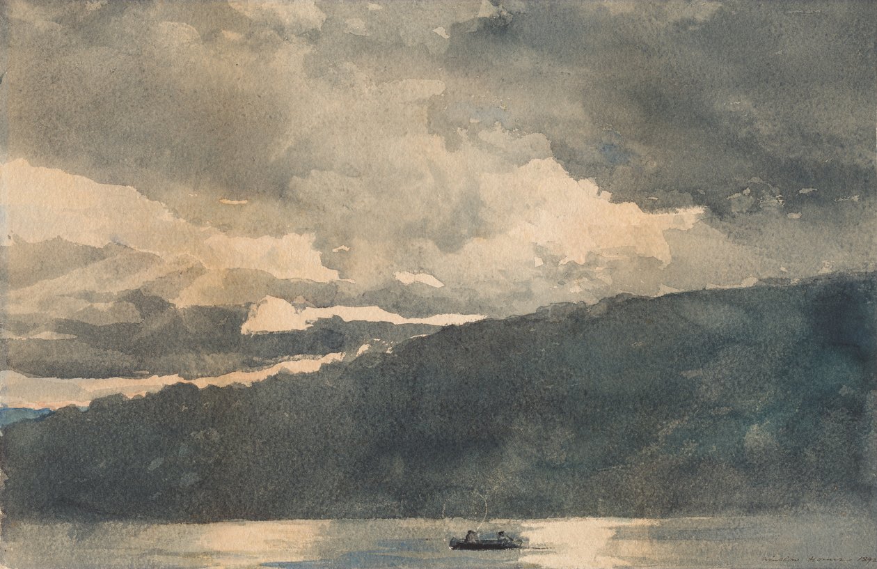 Minksjön, Adirondacks, 1892. av Winslow Homer