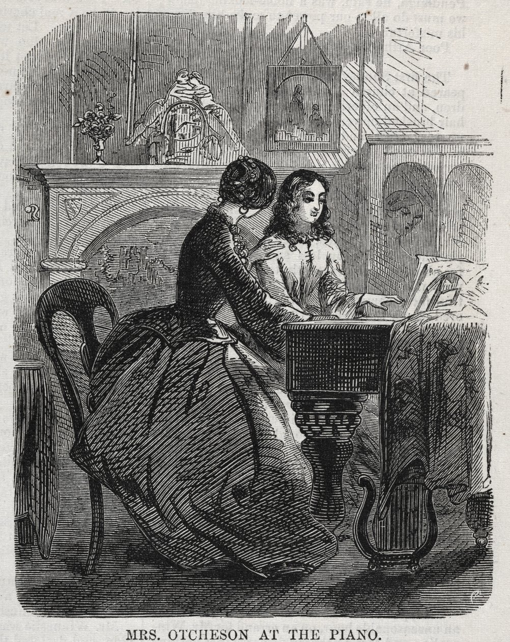 Mrs. Otcheson vid pianot, 1860. av Winslow Homer