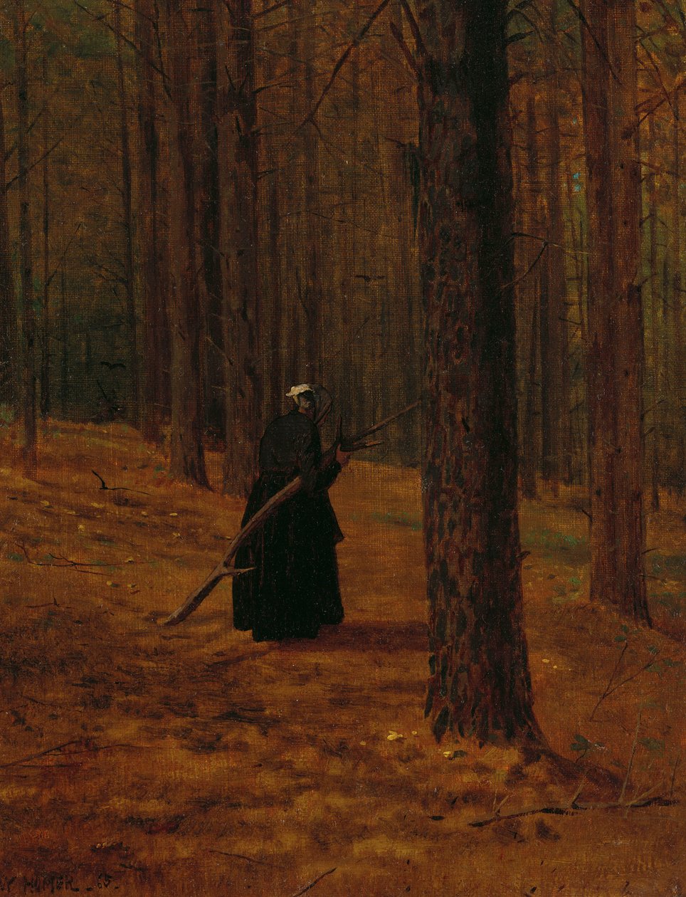 Gammal kvinna samlar borste, 1865 av Winslow Homer