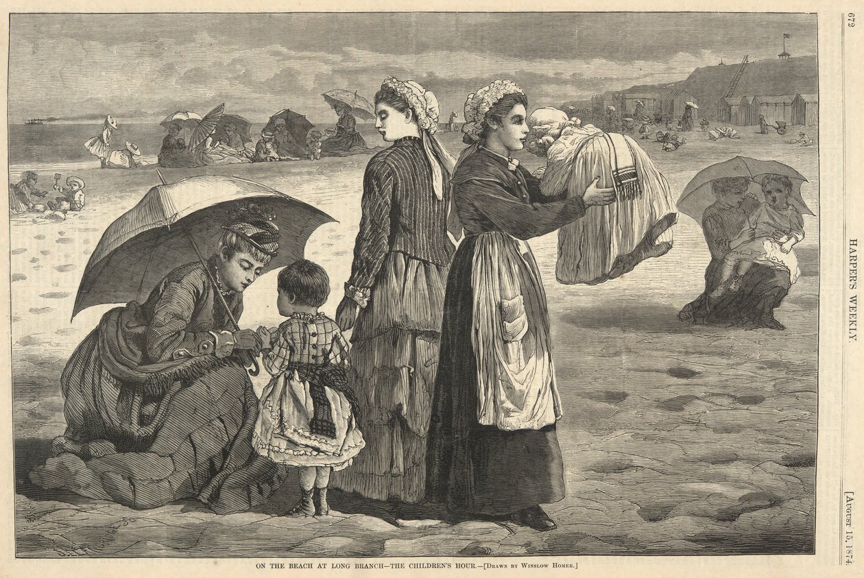 På stranden vid Long Branch av Winslow Homer