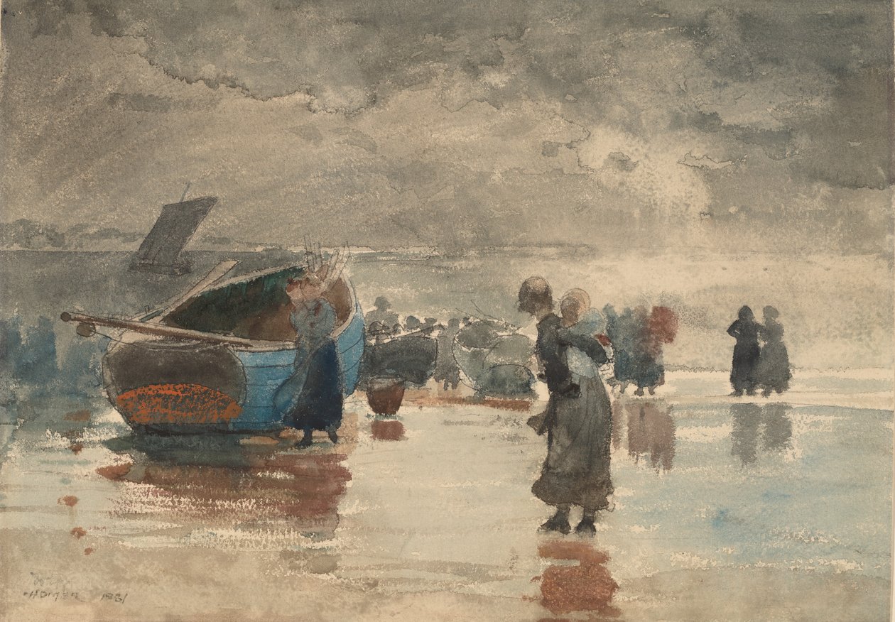På sanden, 1881. av Winslow Homer