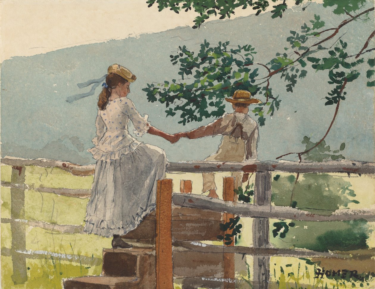 På stilen, 1878. av Winslow Homer