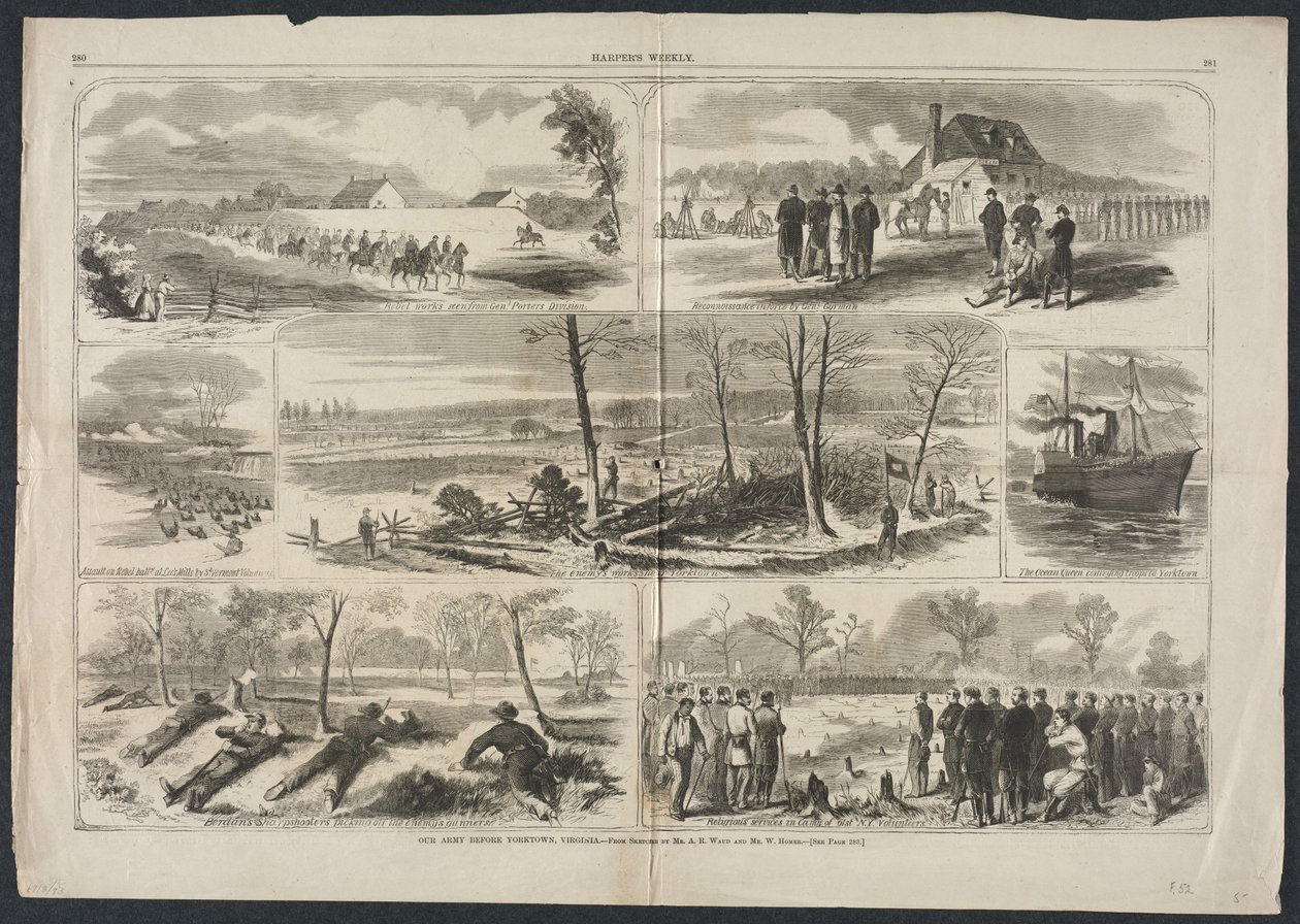 Vår armé före Yorktown, Virginia av Winslow Homer