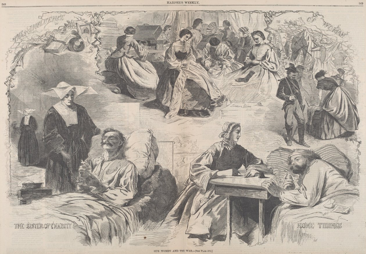 Our Women and the War, publicerad 1862. av Winslow Homer