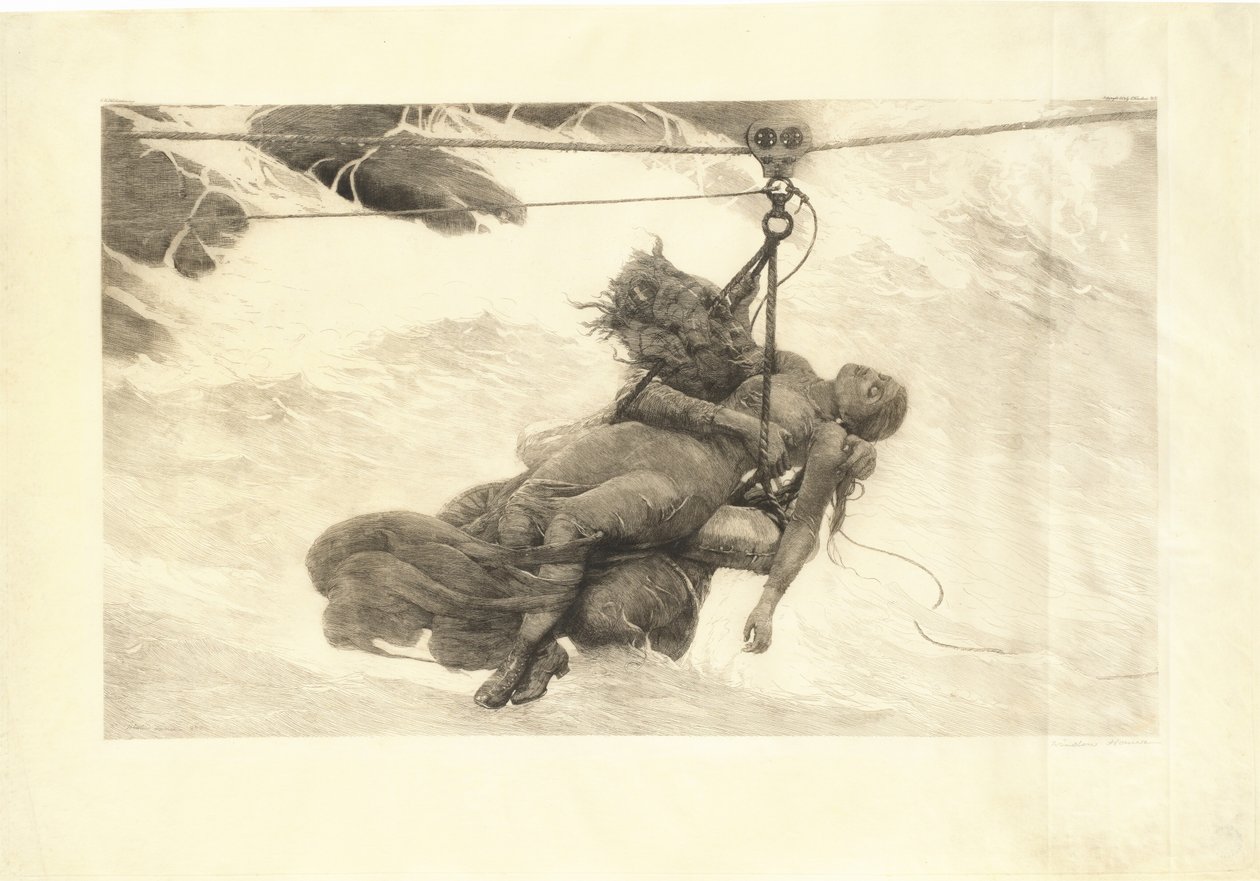 Räddad, 1889. av Winslow Homer