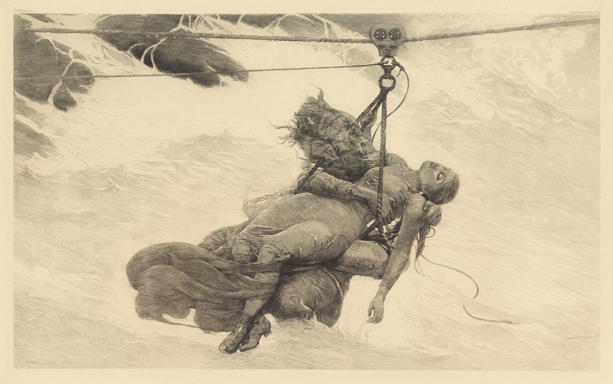 Räddad, 1889 av Winslow Homer