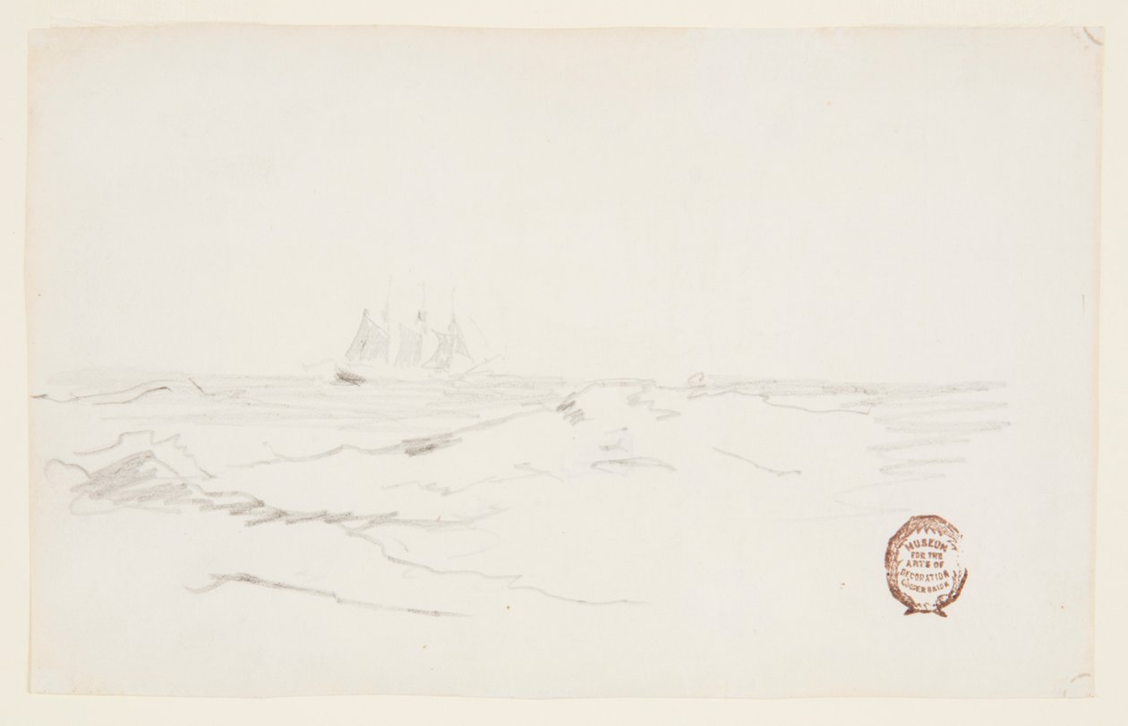Schooner nära en stenig kust av Winslow Homer