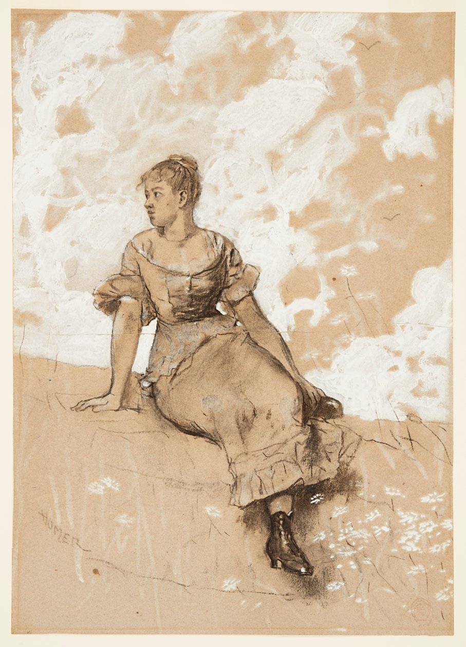 Sittande flicka av Winslow Homer