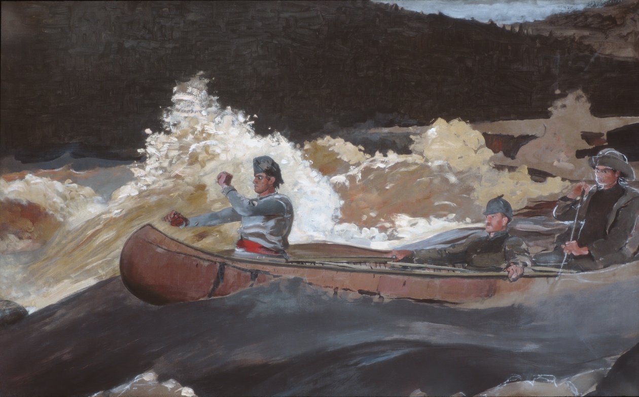Shooting the Rapids, Saguenay River, 1905-10. av Winslow Homer