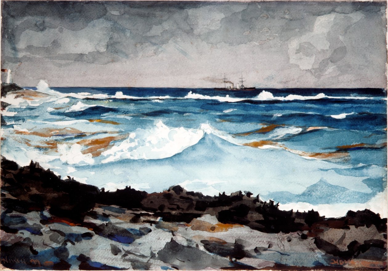 Shore and Surf, Nassau av Winslow Homer