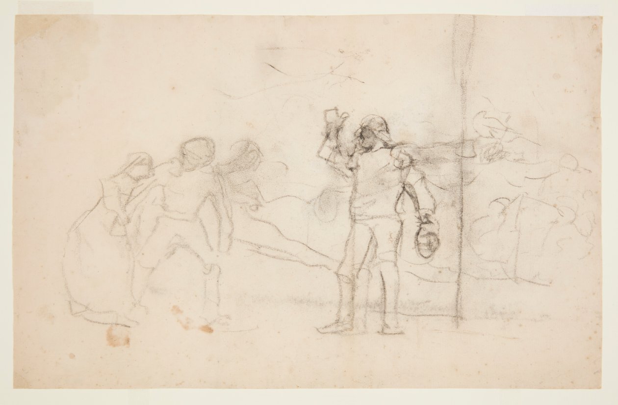 Skiss till "The Wreck" av Winslow Homer