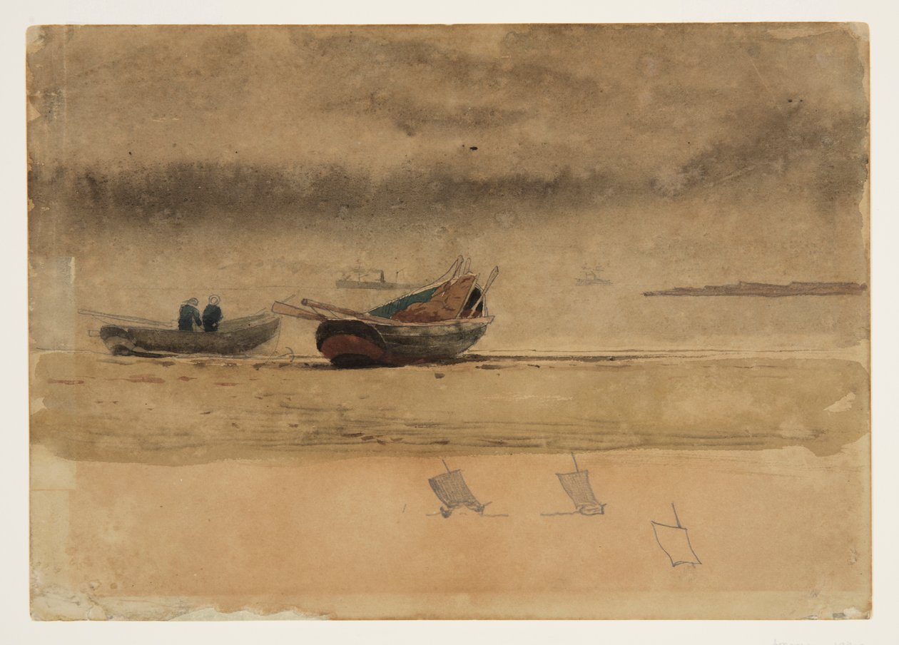 Aktervy över två roddbåtar, England av Winslow Homer