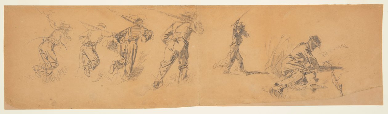 Studier av soldater av Winslow Homer